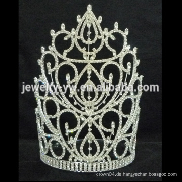 Billige Rhinestone-Festzug-Tiara und niedliche rosa Krone